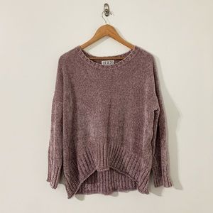 Velvet soft purple knit sweater
